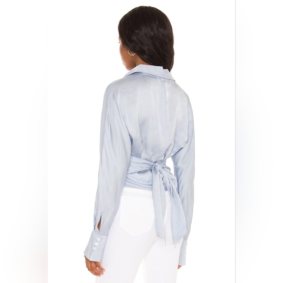 12. SONG OF STYLE MILA BLOUSE IN ICY BLUE - Picture 3 of 7